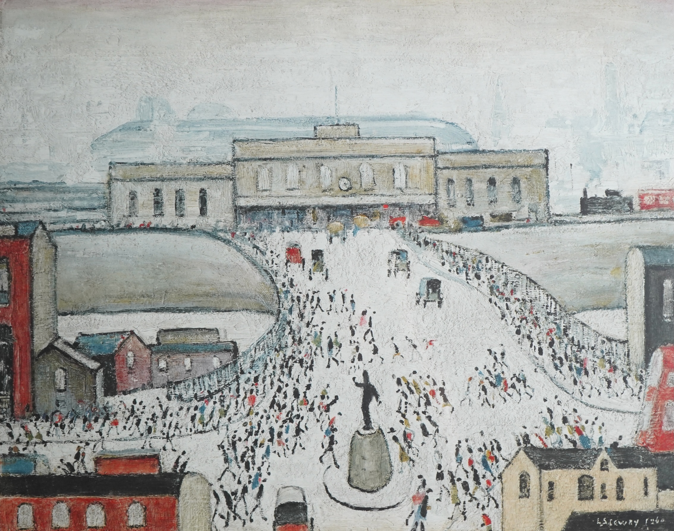 Laurence Stephen Lowry RBA, RA, 1887-1976, 'Station Approach'